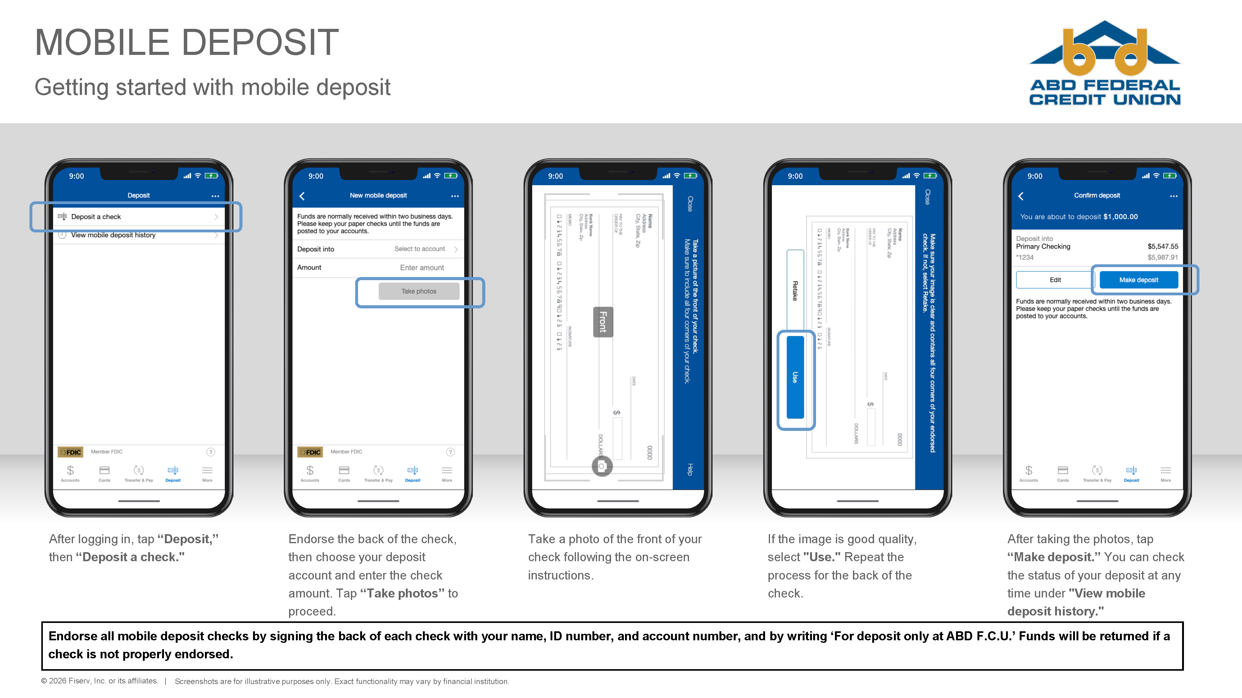Get started with Mobile Deposit